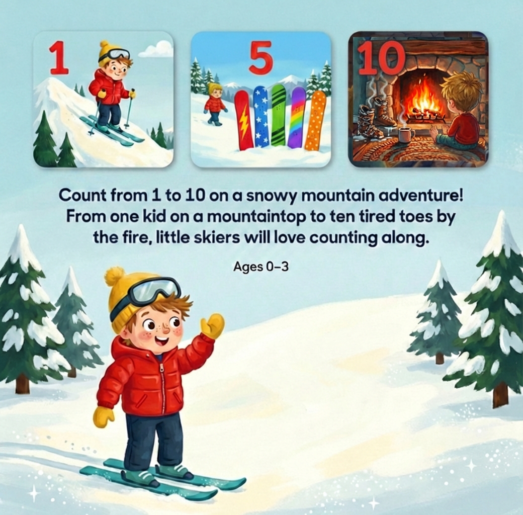 Back cover of 1 2 3 Ski With Me